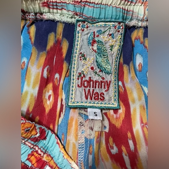 Johnny Was "Power Scarf" pants in Georgette with Mixed Prints Small - Picture 10 of 11
